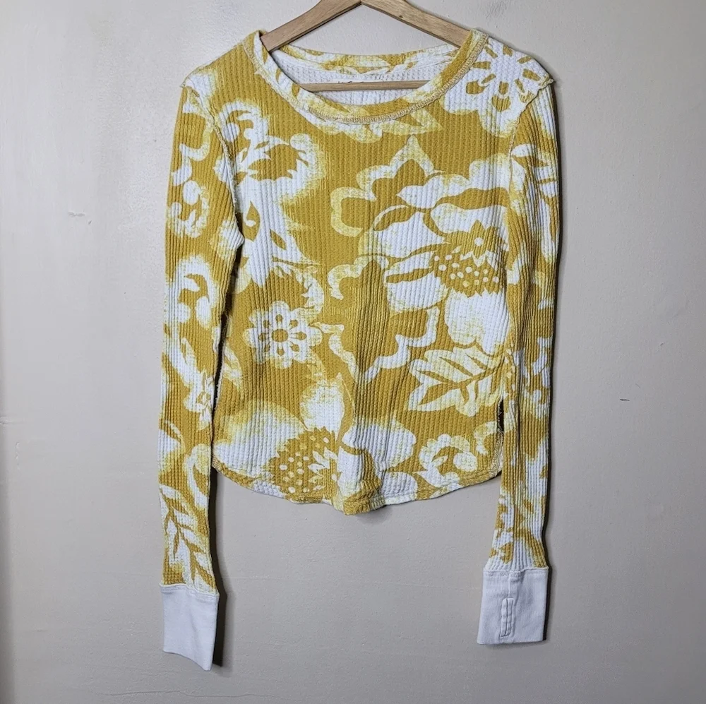 Free People Pretty Little Thermal Shirt Small